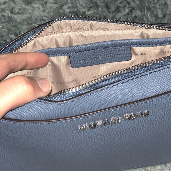 Michael Kors Crossbody Denim Blue Purse - Picture 4 of 4